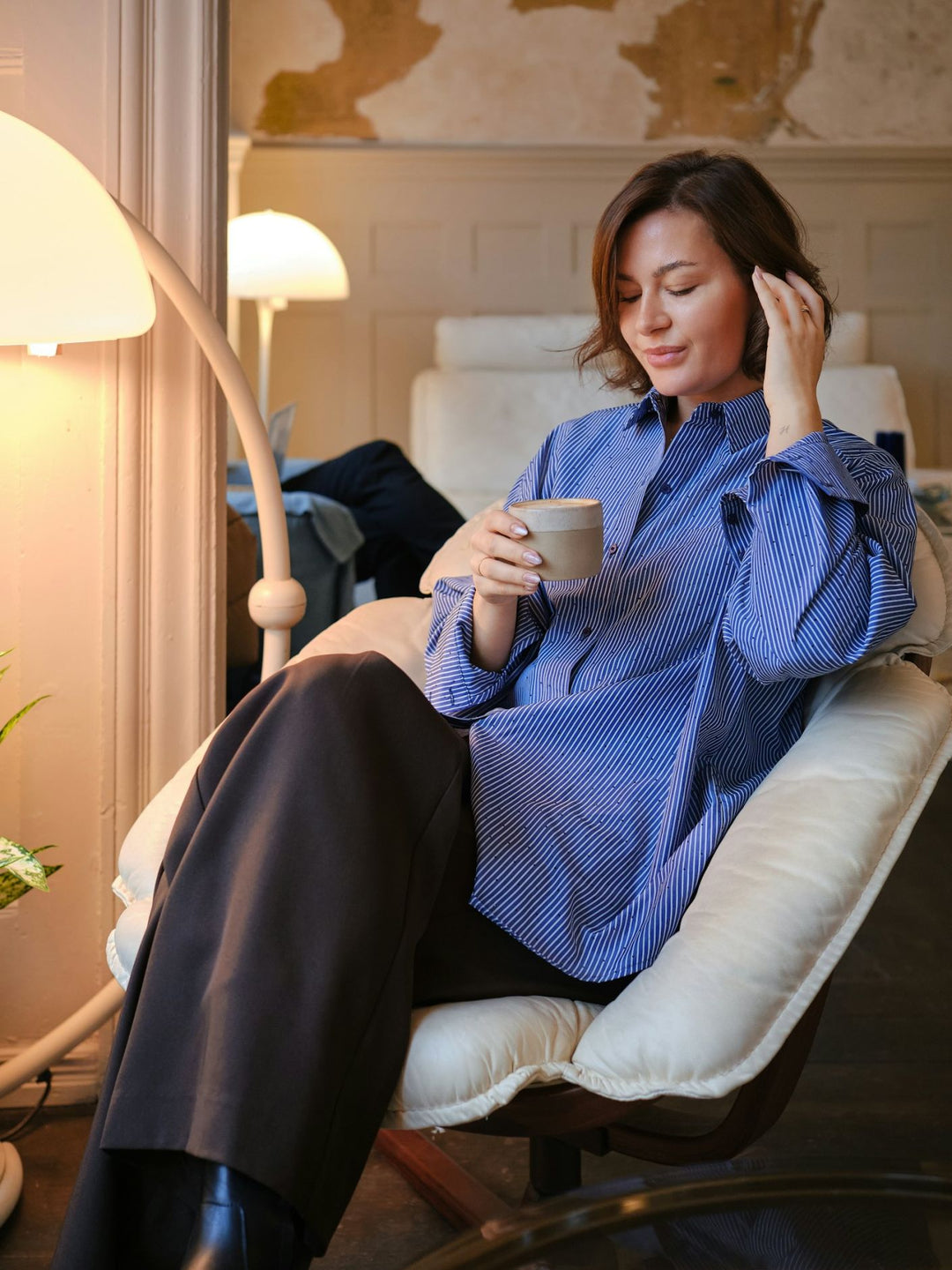 Dalma B Stripe Stone Shirt