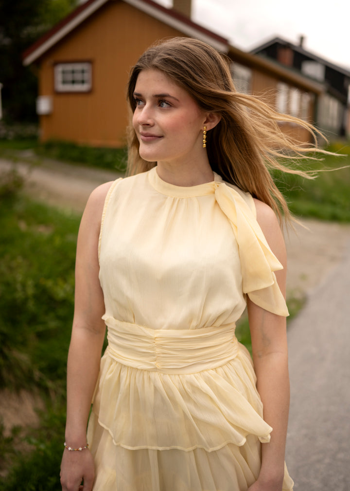 May Solid Chiffon Dress