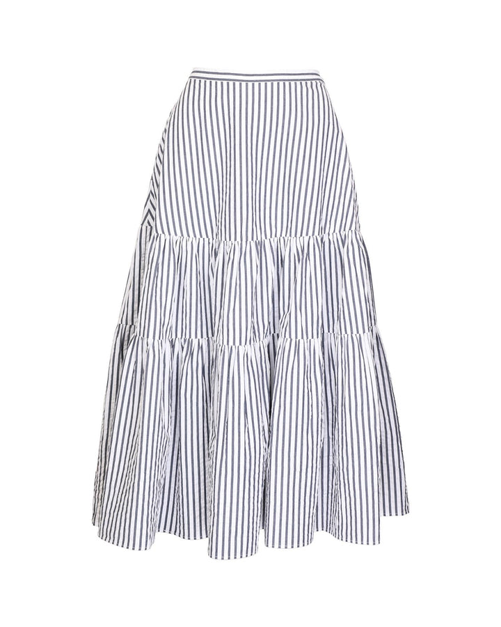 Seersucker Midi Skirt