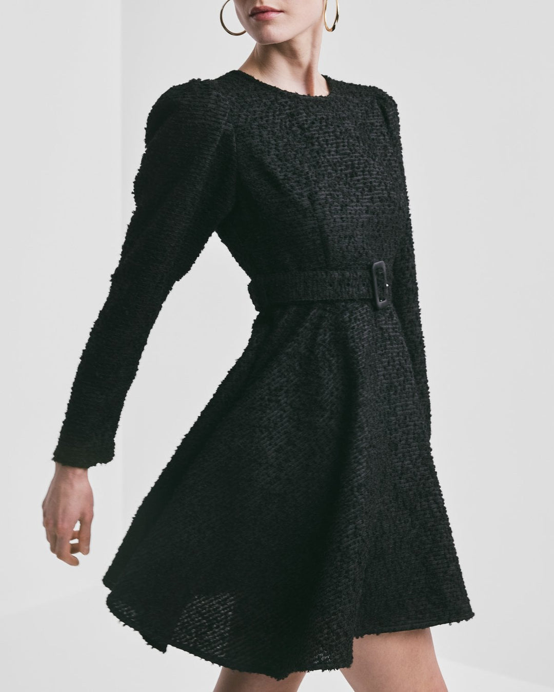 Boucle Belt Dress