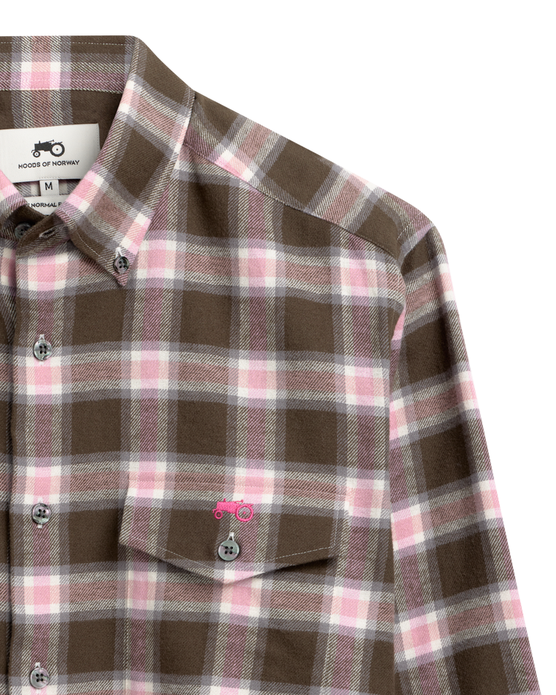 Green Pink Check Shirt R