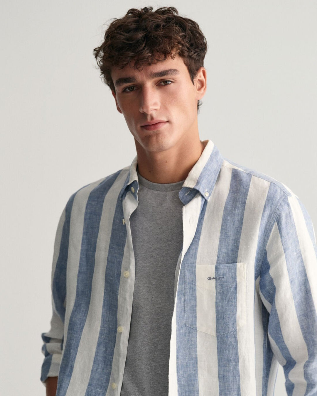 Reg Bold Stripe Linen Shirt