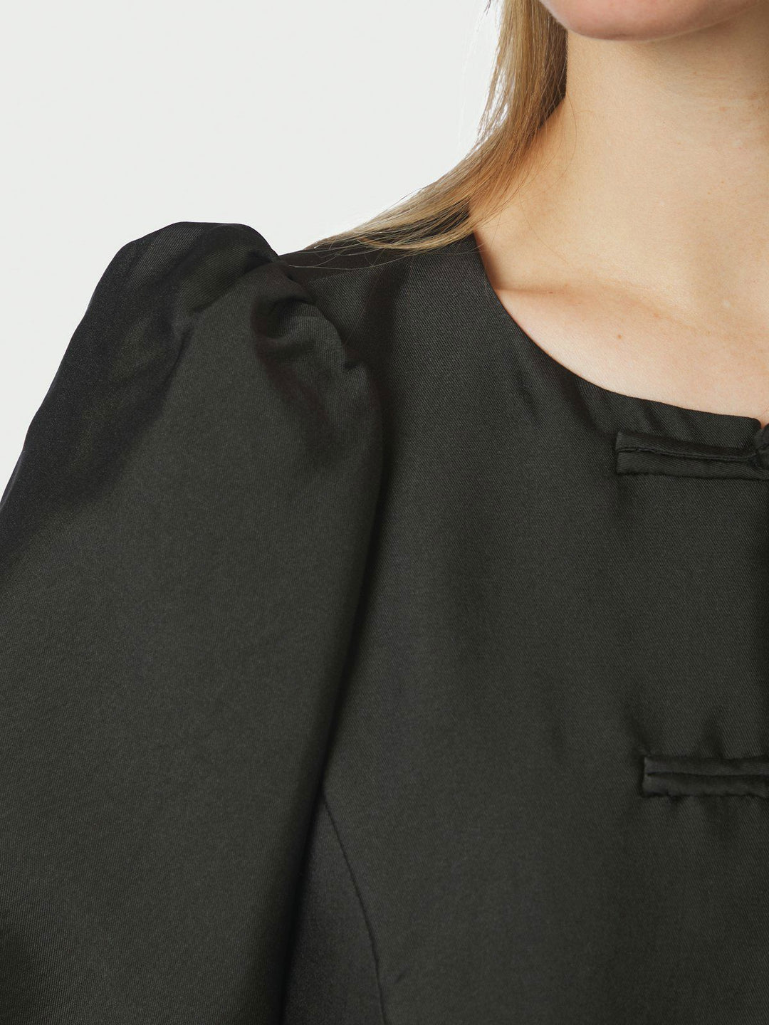 Anela Mandarin Dull Satin Blouse