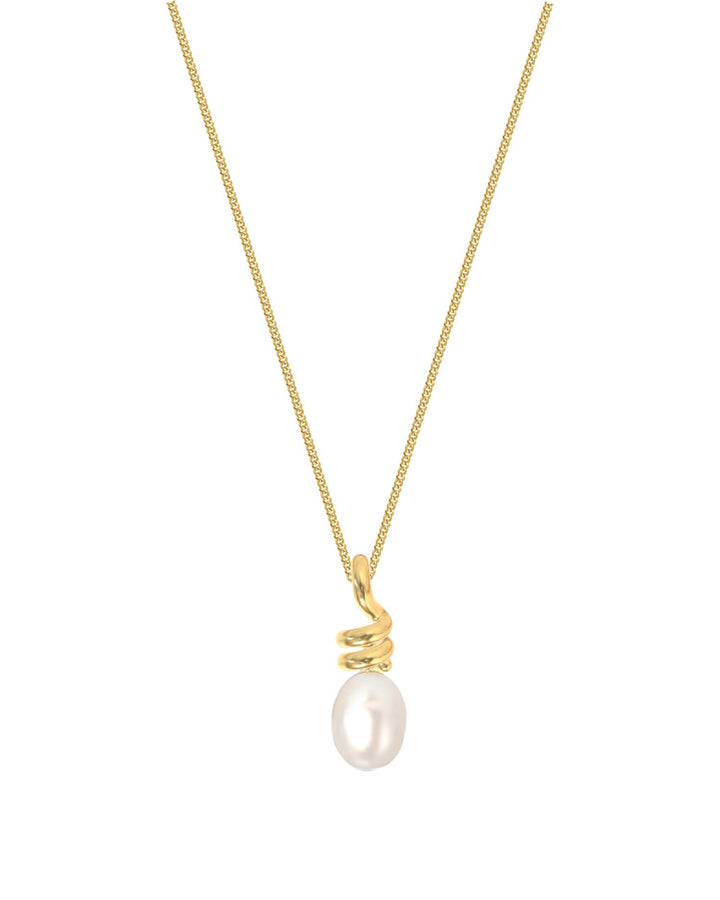 Swivel Necklace Pearl S Gold