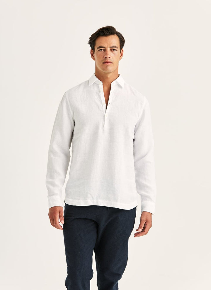 Linen Popover Shirt-Relaxed Fit