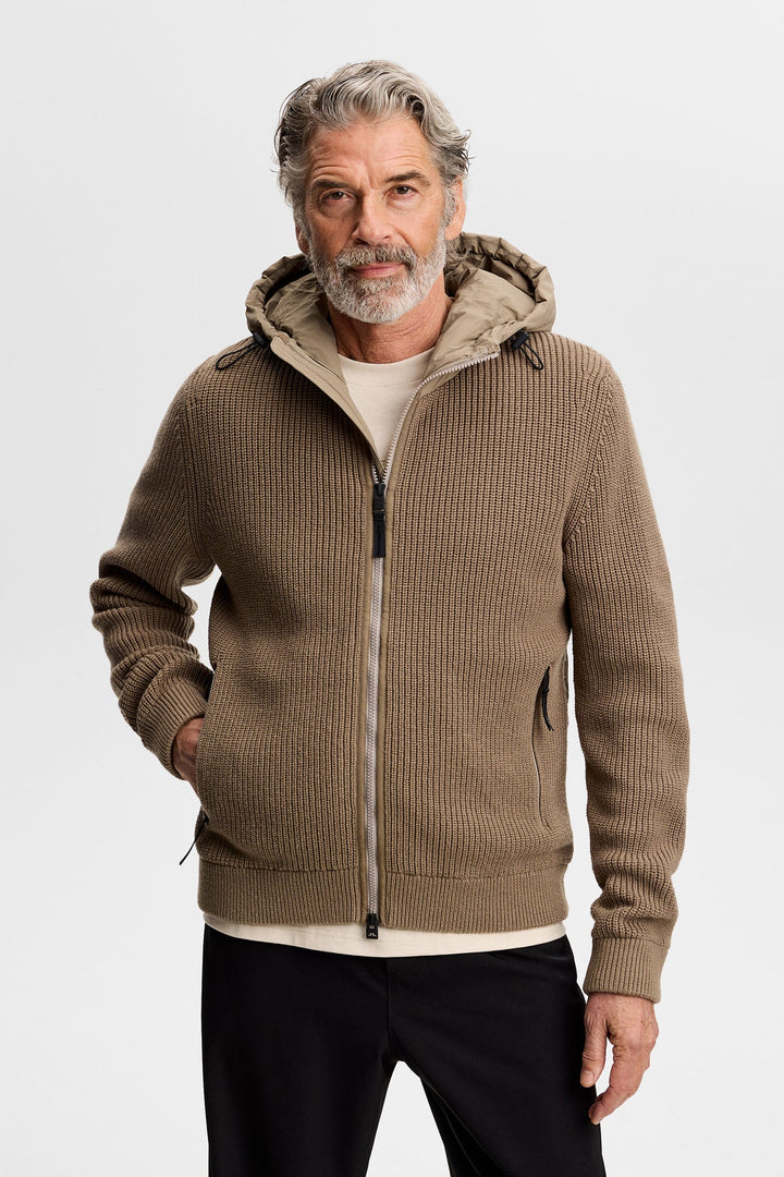 DORIN KNIT HOOD HYBRID JACKET
