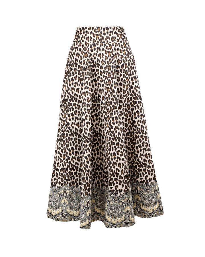 Taffeta maxi skirt