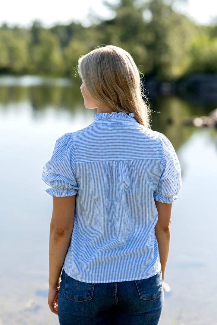 Odesa Dot Stripe Blouse