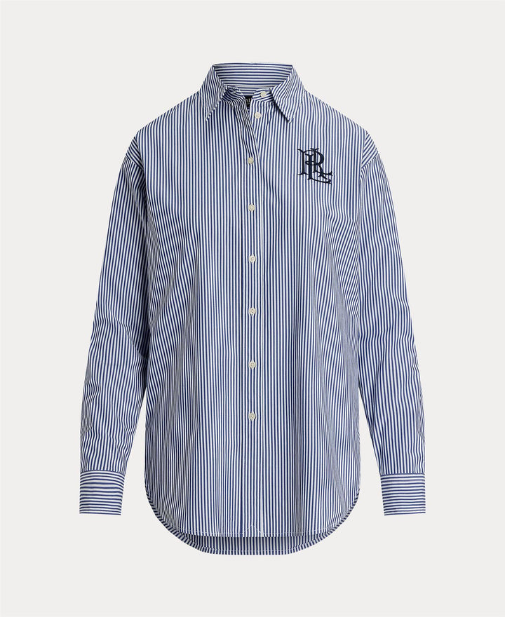 Relaxed Fit Striped Stretch Cotton Shirt