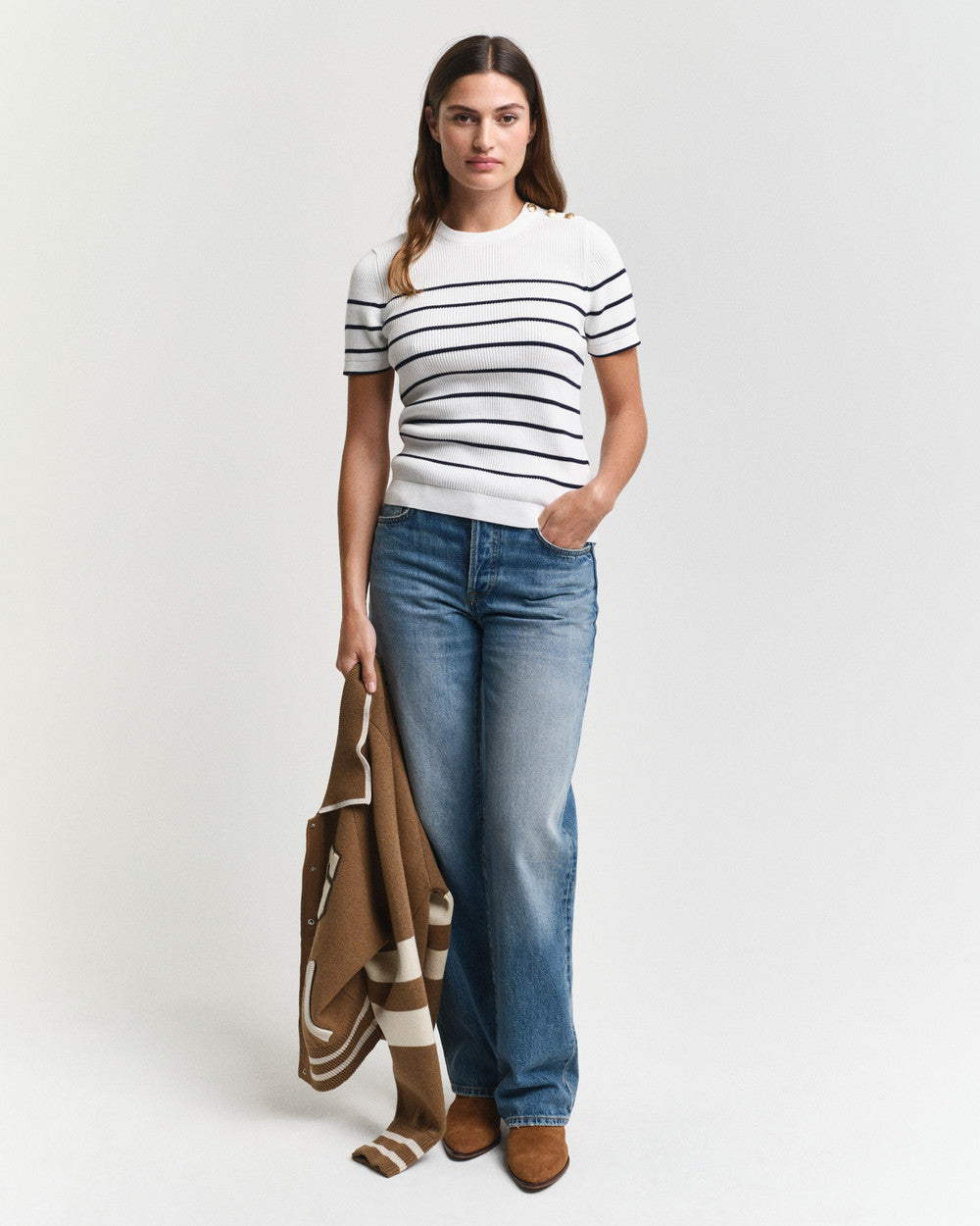 Ribbed Breton C-Neck