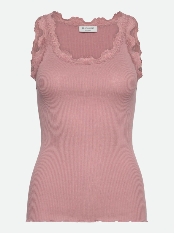 Silk top w/lace