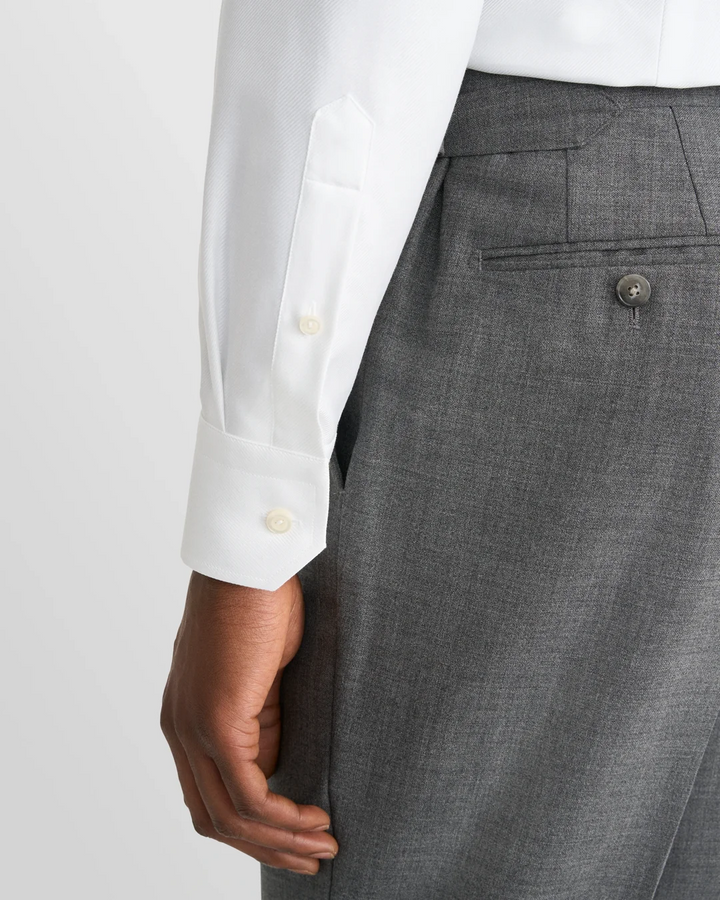 Contemporary Solid Textured Twill Shirt