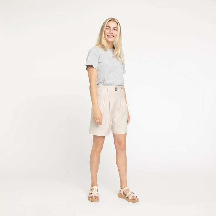 KarenFV 769 sand linen shorts